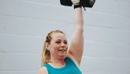 Woman training at KG Strong